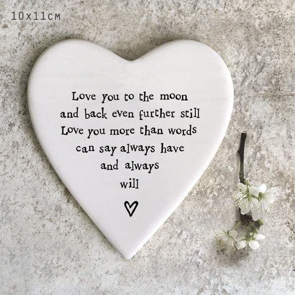 93 Porcelain Coaster - Love you to the Moon