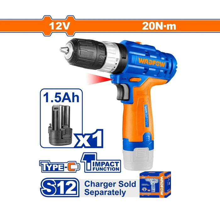 Akumulatorska udarna bušilica WCDS540 12V + 1.5Ah Wadfow