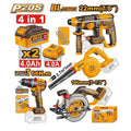 Akumulatorski set alata 4/1 COSLI250695E+2x4,0Ah SUPER INGCO
