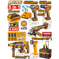 Akumulatorski set alata 5/1 CKLI2059E+2×4,0Ah SUPER INGCO