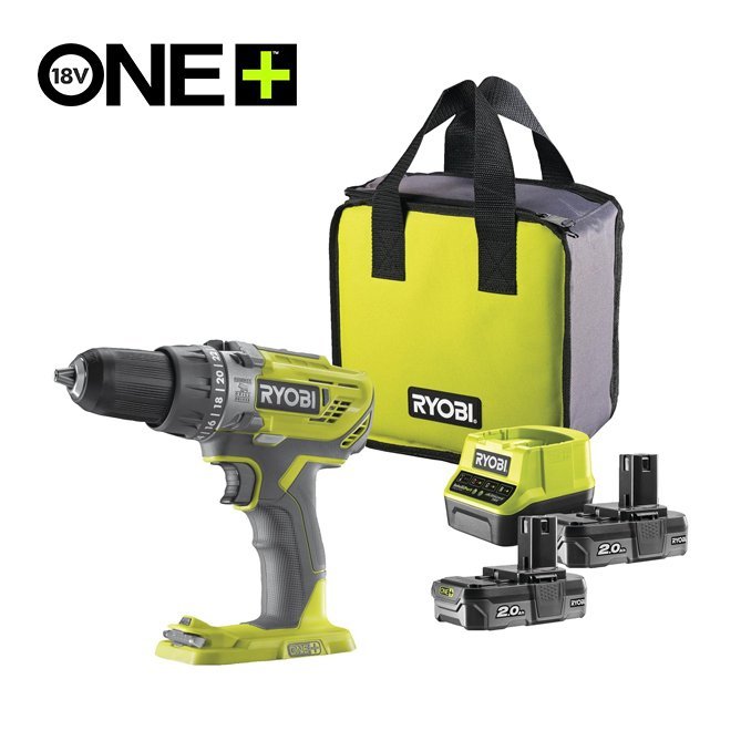 Akumulatorski Set – udarna bušilica sa 2 baterije (2Ah) i punjačem 18V ONE+™ R18PD3-220S RYOBI