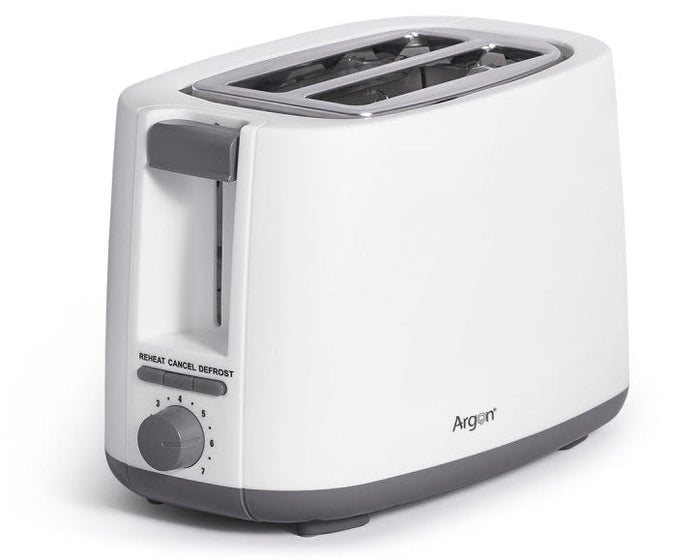 Argon Broodrooster Mat Wit - 2 Sleuven - 750 W