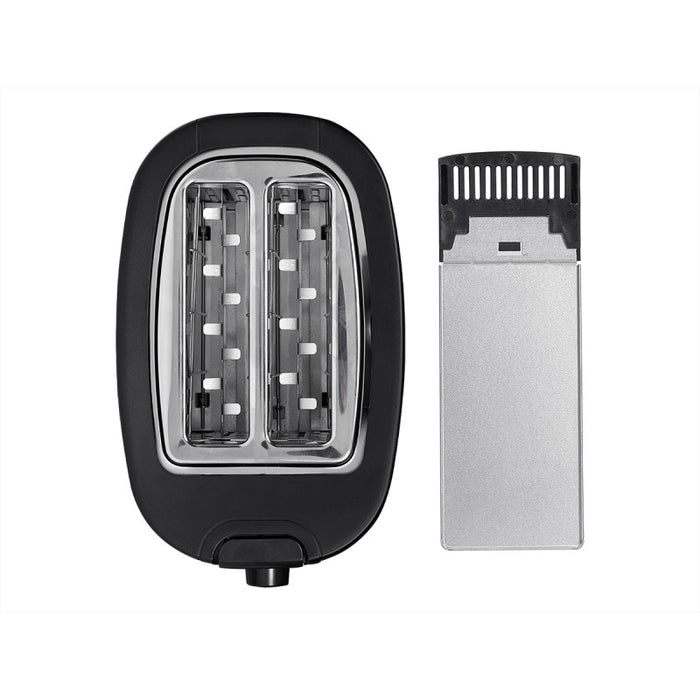 Argon Broodrooster Mat Zwart - 2 Sleuven - 750 W