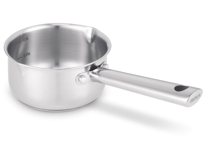 Beka Steelpan met 2 giettuiten Cicla - RVS - ø 12 cm - geschikt voor alle warmtebronnen