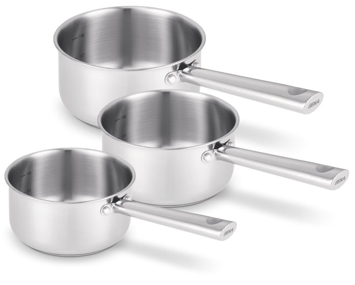 Beka Steelpannenset Cicla RVS 3-Delig ø 16, 18 & 20 cm - geschikt voor alle warmtebronnen