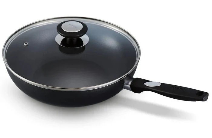 Beka Wokpan met glazen deksel Pro Induc ø 28 cm - keramische anti-aanbaklaag
