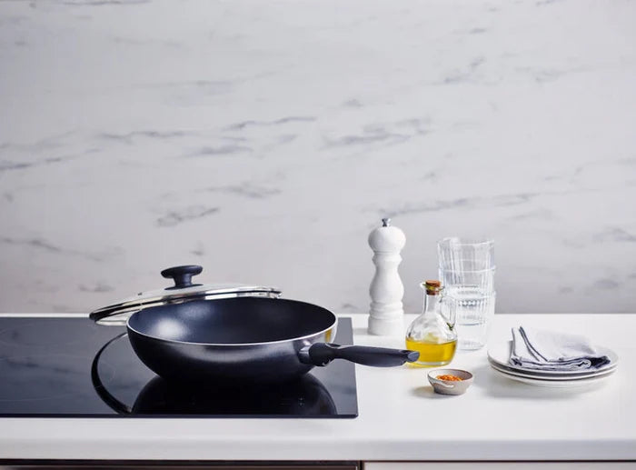 Beka Wokpan met glazen deksel Pro Induc ø 28 cm - keramische anti-aanbaklaag