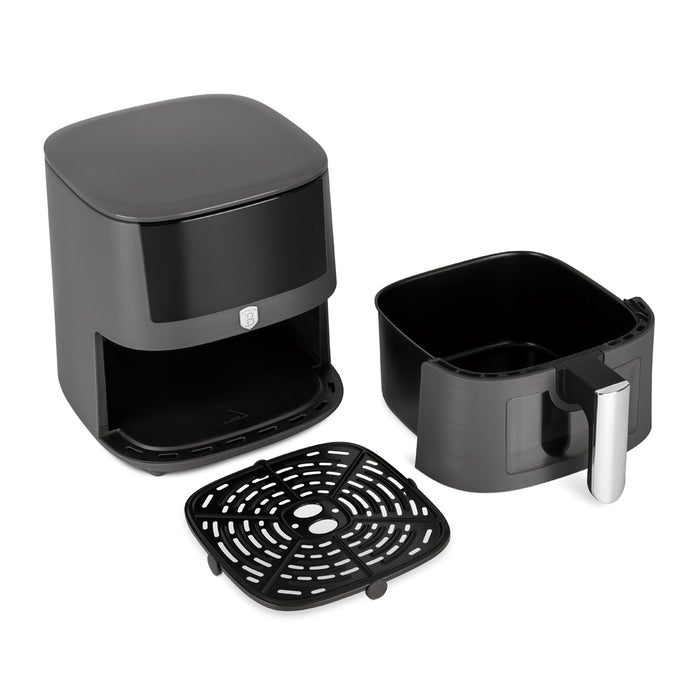 BerlingerHaus Airfryer XL Mat Antraciet - met Kijkvenster - 5 Liter - 1400W