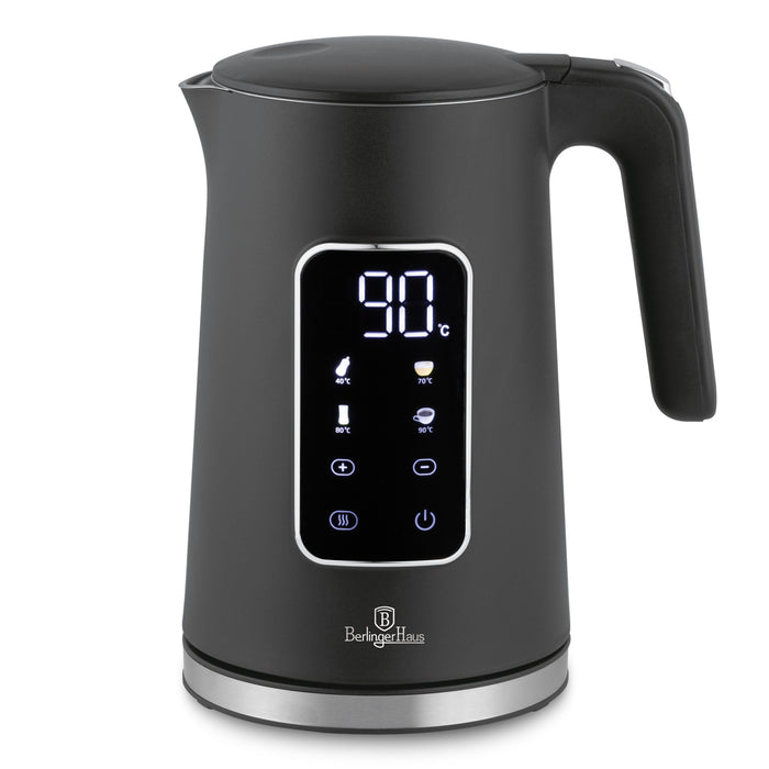 BerlingerHaus Waterkoker Digitaal Mat Antraciet - Temperatuurinstelling - 1.7 Liter - 2200W
