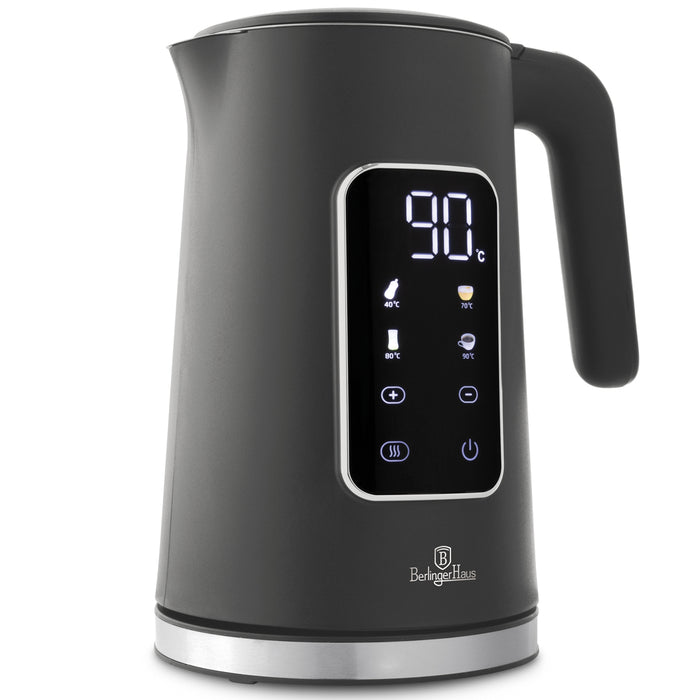 BerlingerHaus Waterkoker Digitaal Mat Antraciet - Temperatuurinstelling - 1.7 Liter - 2200W