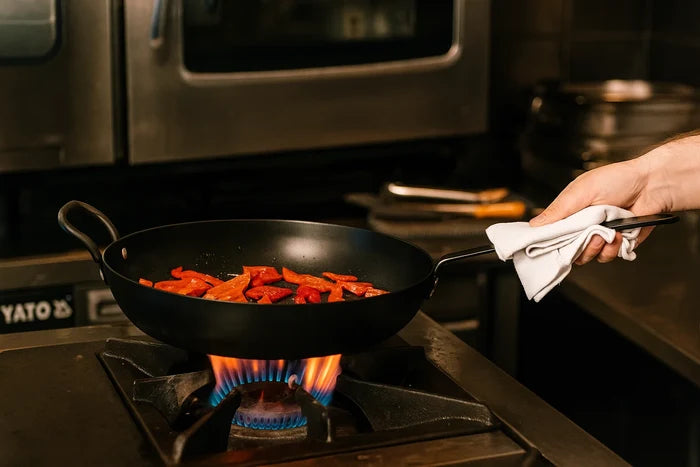 Blackwell Koekenpan met handvat Carbon Staal ø 32 cm - geschikt voor alle warmtebronnen - zonder anti-aanbaklaag
