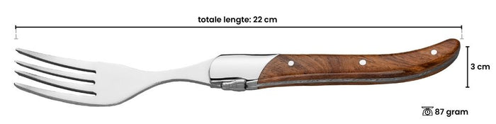 Blackwell Steakbestek Laguiole - Steakmessen & Steakvorken - Rozenhout - 12 Stuks