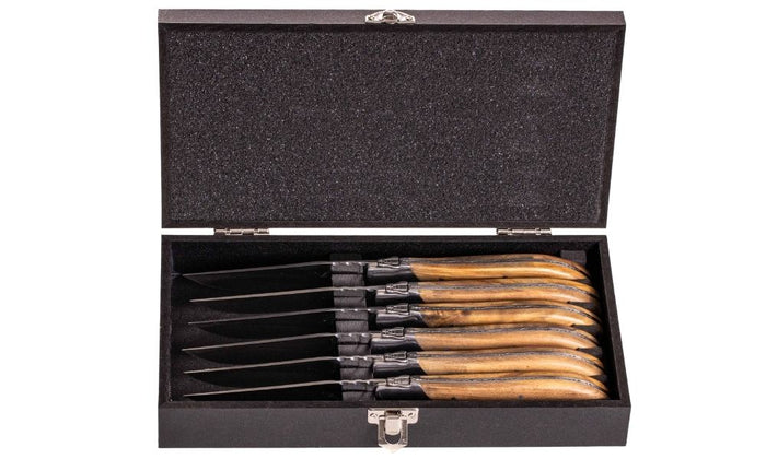Blackwell Steakmessen Laguiole - Olijfhout - 6 Stuks