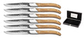 Blackwell Steakmessen Laguiole - Raw Black Lemmet - Olijfhout - 6 Stuks