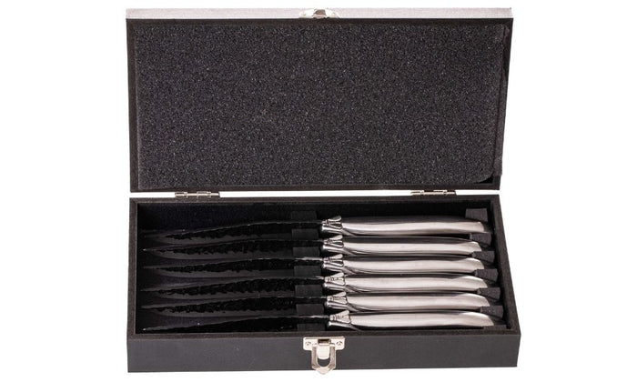 Blackwell Steakmessen Laguiole - Raw Black Lemmet - RVS - 6 Stuks