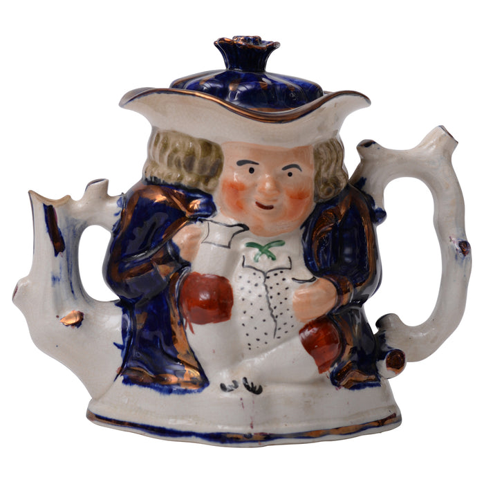 Blue Willow Toby Teapot