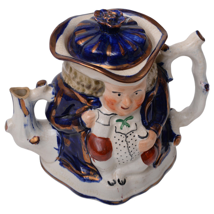 Blue Willow Toby Teapot