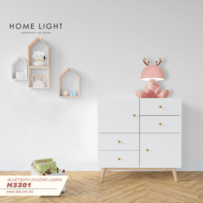 Bluetooth zvucnik-lampa M3301 2W PINK BB Link