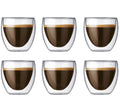 Bodum Dubbelwandige Espresso glazen Pavina - gepatenteerd ventiel - 80 ml - 6 stuks