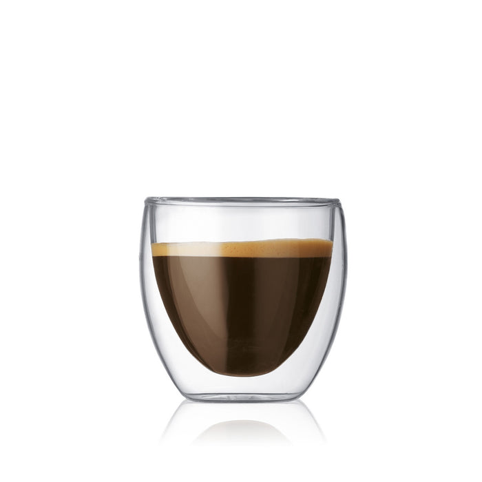 Bodum Dubbelwandige Espresso glazen Pavina - gepatenteerd ventiel - 80 ml - 6 stuks