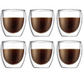 Bodum Dubbelwandige koffie- / theeglazen Pavina - gepatenteerd ventiel - 250 ml - 6 stuks