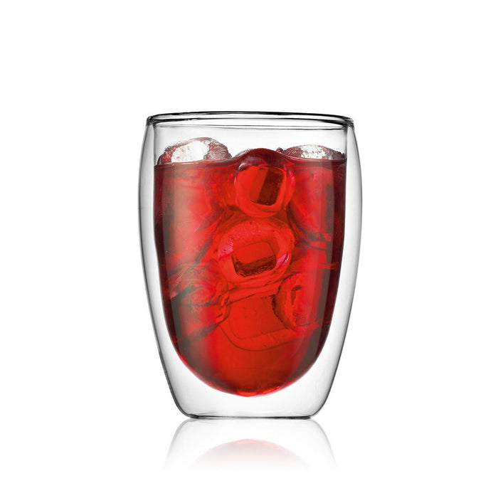 Bodum Dubbelwandige koffie- / theeglazen Pavina - gepatenteerd ventiel - 320 ml - 2 stuks