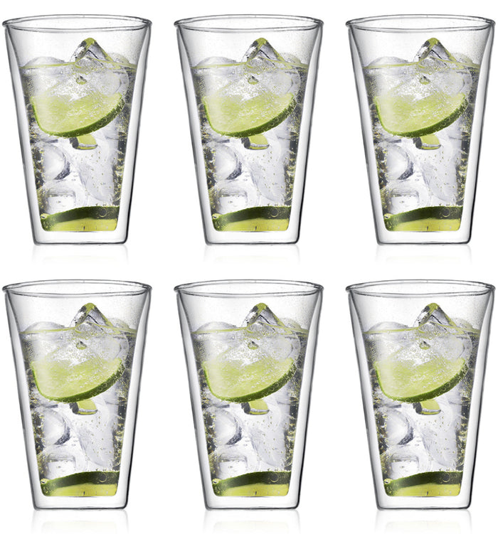 Bodum Dubbelwandige latte macchiato glazen Canteen - gepatenteerd ventiel - 400 ml - 6 stuks