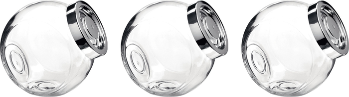 Bormioli Rocco Glazen Voorraadpot / Snoeppot Pandora - ø 18 cm / 2 Liter - 3 stuks