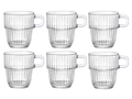 Bormioli Rocco Koffiekopjes met oor - Stapelbaar - Barshine 185 ml - 6 Stuks
