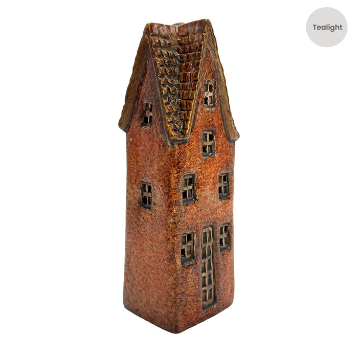 Cello - Tales from the Village - Goldsmith's Abode - Rustic Brown - Tealight Burner