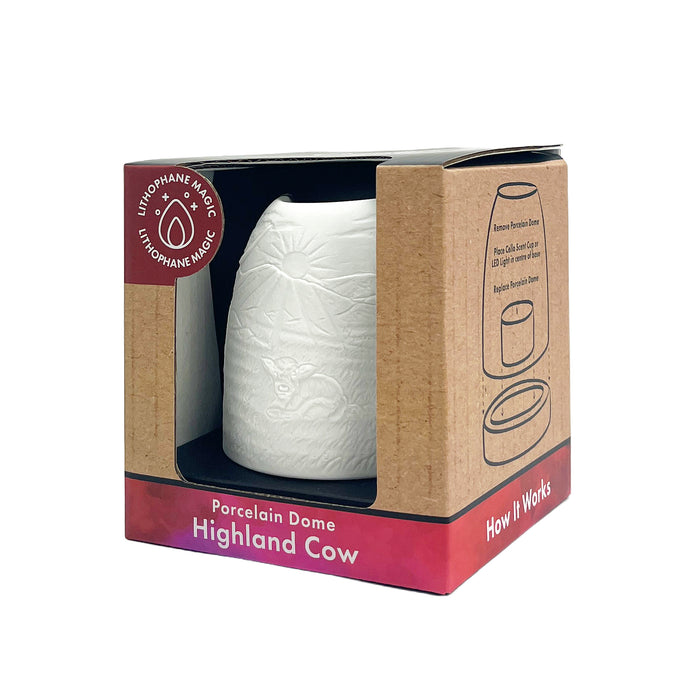 Cello - Tall Tealight Dome - Highland Cow