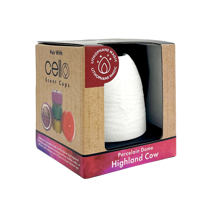 Cello - Tall Tealight Dome - Highland Cow
