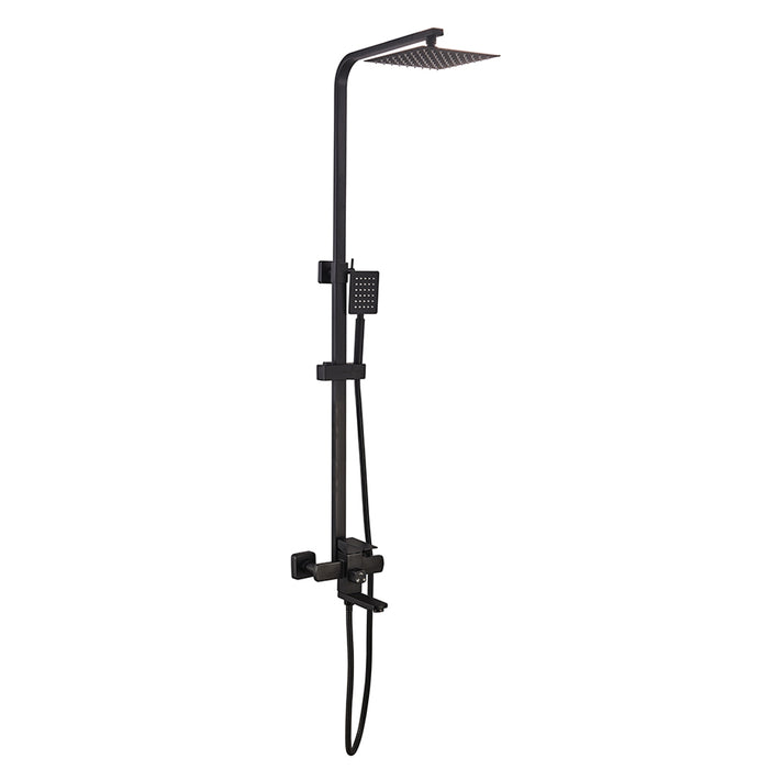 Četvrtasta tuš konzola - BLACK -  INOX 489368 Slovarm