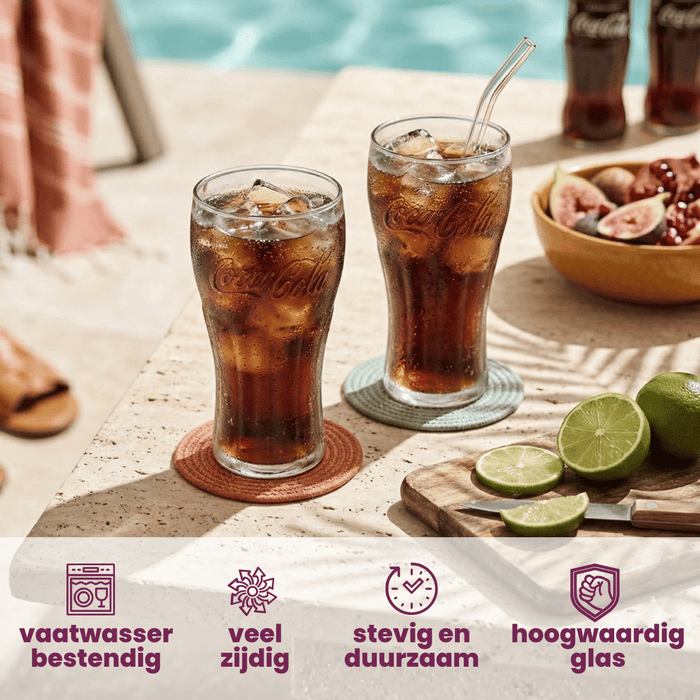 Coca Cola Glazen - Longdrinkglazen - Frisdrankglazen - Classic - 370 ml - 4 Stuks