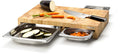 Continenta Houten Snijplank met 3 RVS Laden - Kopshout - 50 x 33 cm