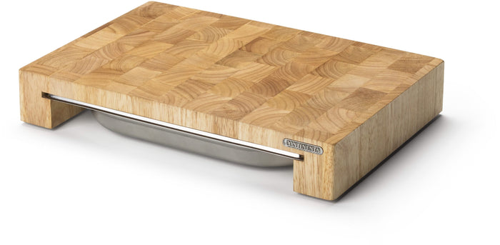 Continenta Houten Snijplank met RVS Lade - Kopshout - 39 x 27 cm