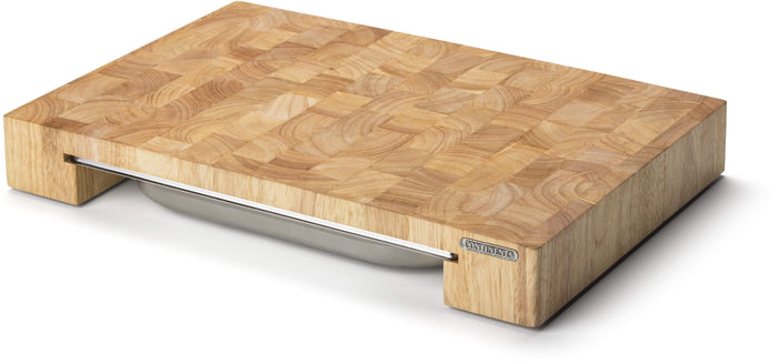 Continenta Houten Snijplank met RVS Lade - Kopshout - 48 x 33 cm