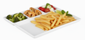Cookinglife BBQ Borden / Fondueborden / Gourmetborden 4 vakken - 26 x 20 cm - 4 stuks