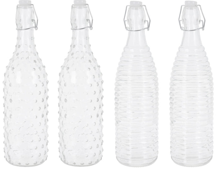 Cookinglife Beugelflessen Dots & Lines - 1 Liter - 4 stuks