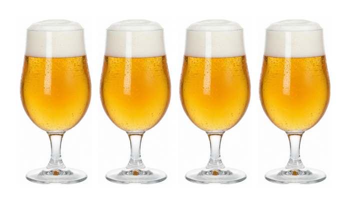 Cookinglife Bierglazen Op Voet 370 ml -4 Stuks