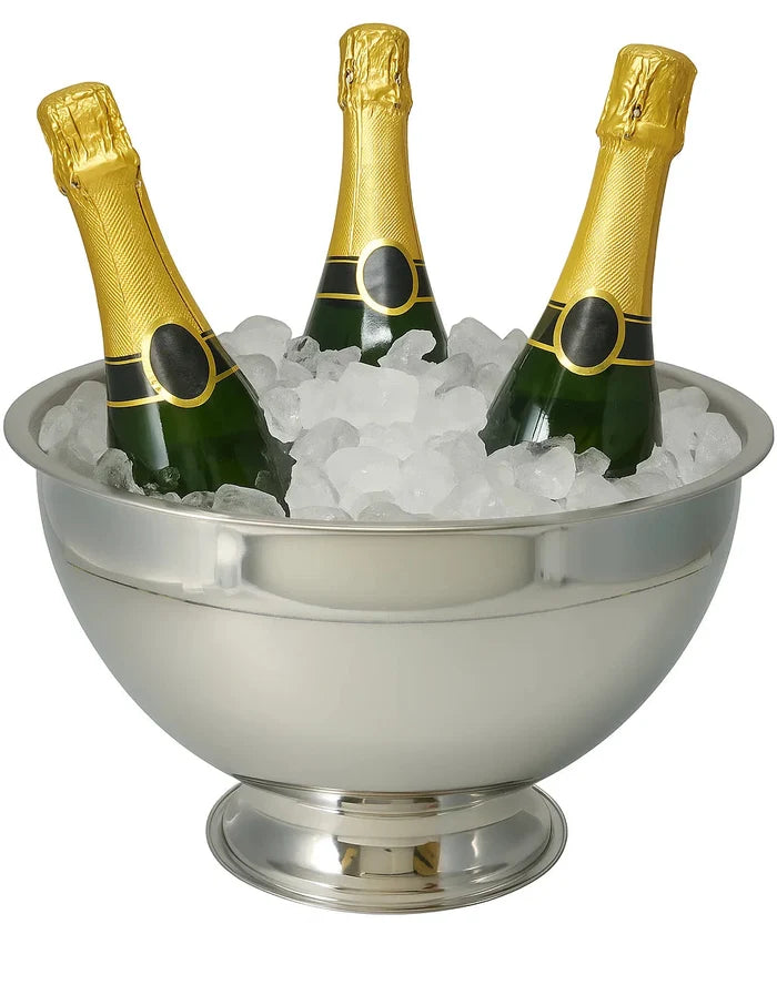 Cookinglife Champagneschaal - Champagne Emmer - Oliebollenschaal - Brushed RVS ø 30 cm