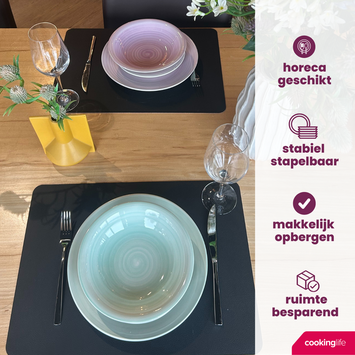 Cookinglife Diepe Borden / Pastaborden Pastel Harmony ø 21 cm - 6 Stuks