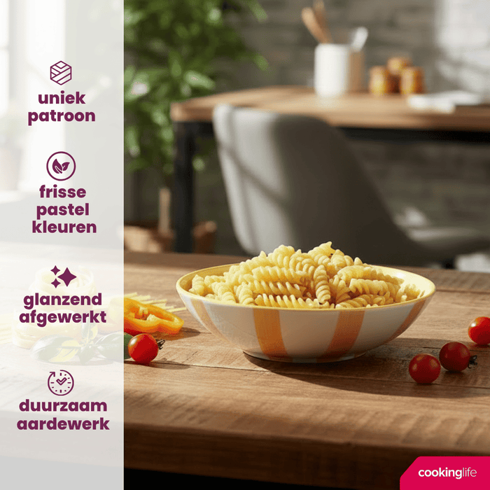 Cookinglife Diepe Borden / Pastaborden Spring Vibes ø 21 cm - 6 Stuks