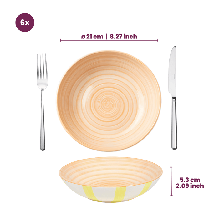 Cookinglife Diepe Borden / Pastaborden Spring Vibes ø 21 cm - 6 Stuks