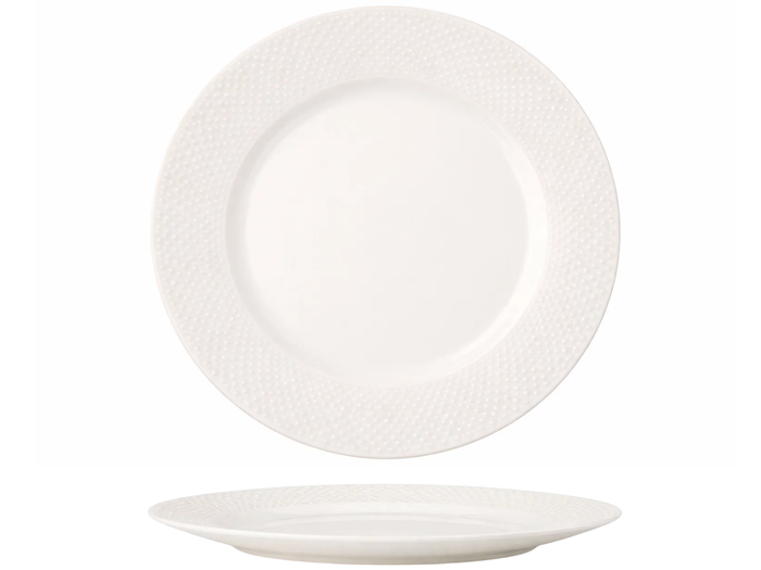 Cookinglife Dinerborden - CampVibe - Outdoor - Kunststof - Onbreekbaar - Wit ø 28 cm - 4 Stuks