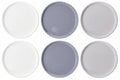 Cookinglife Dinerborden Siaki - Wit / Blauw / Grijs ø 26.5 cm - Porselein - 6 stuks