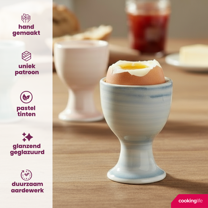 Cookinglife Eierdopjes Pastel Harmony - 6 Stuks