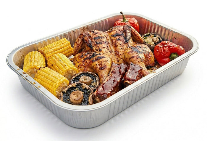 Cookinglife Grill BBQ Aluminium Bakjes / BBQ Grill Tray - 22 x 15 cm - 15 stuks