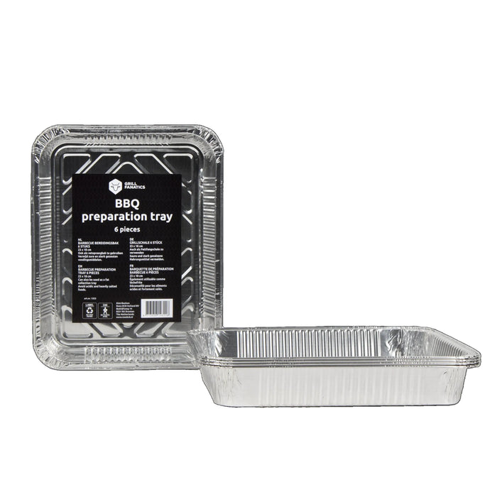 Cookinglife Grill BBQ Aluminium Bakjes / BBQ Grill Tray - 23 x 18 cm - 18 stuks