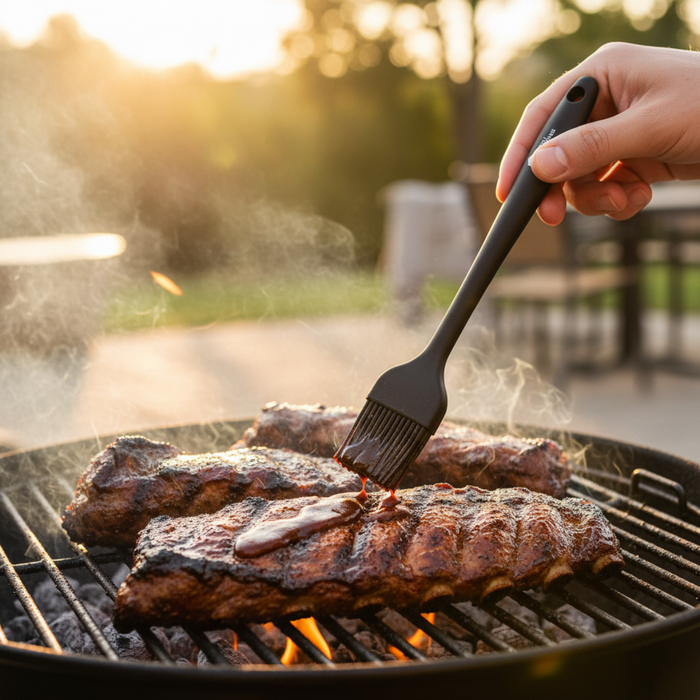 Cookinglife Grill BBQ Kwasten / Bakkwasten - Siliconen - 2 stuks - 21 & 25 cm